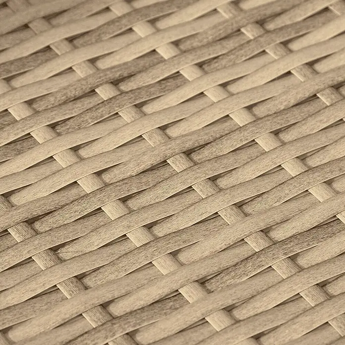 Maison exclusive gartenmöbel-set carnation holz beige 11-teilig -  - Hellbeige geflochtene Rattan-Textur mit diagonalem Muster.