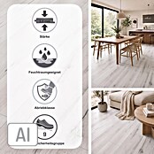Classen Vinylboden GreenVinyl Schnee-Eiche (1.290 x 173 x 3,8 mm, Landhausdiele)