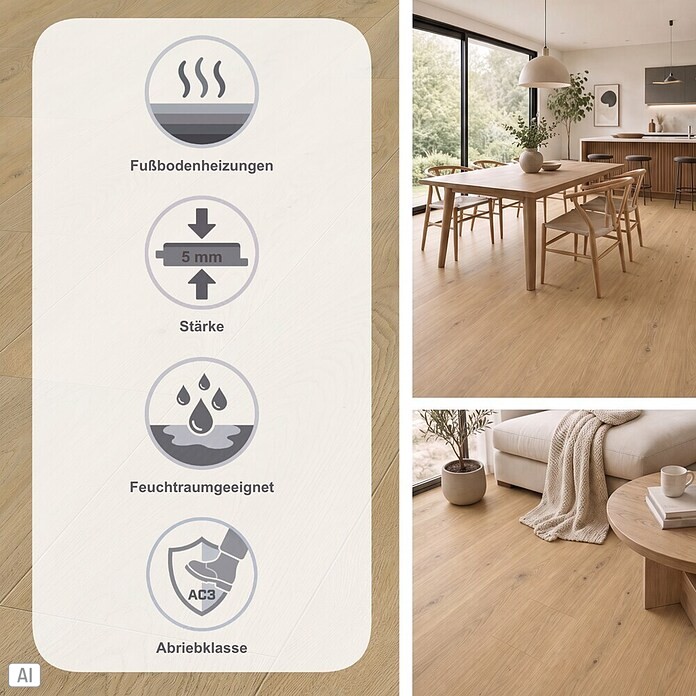 Vinylboden Rigid (Oak Forest, Landhausdiele, 1 220 x 229 x 5 mm) | BAUHAUS