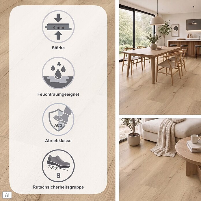 Vinylboden Rigid (Eiche Broendby, Landhausdiele, 1 220 x 229 x 4 mm) | BAUHAUS