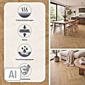 Vinylboden Rigid Herringbone (Eiche Selfoss, Fischgrät, 125 x 625 x 5,5 mm) | BAUHAUS