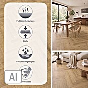 Vinylboden Rigid Herringbone (Eiche Reykjavik, Fischgrät, 125 x 625 x 5,5 mm) | BAUHAUS