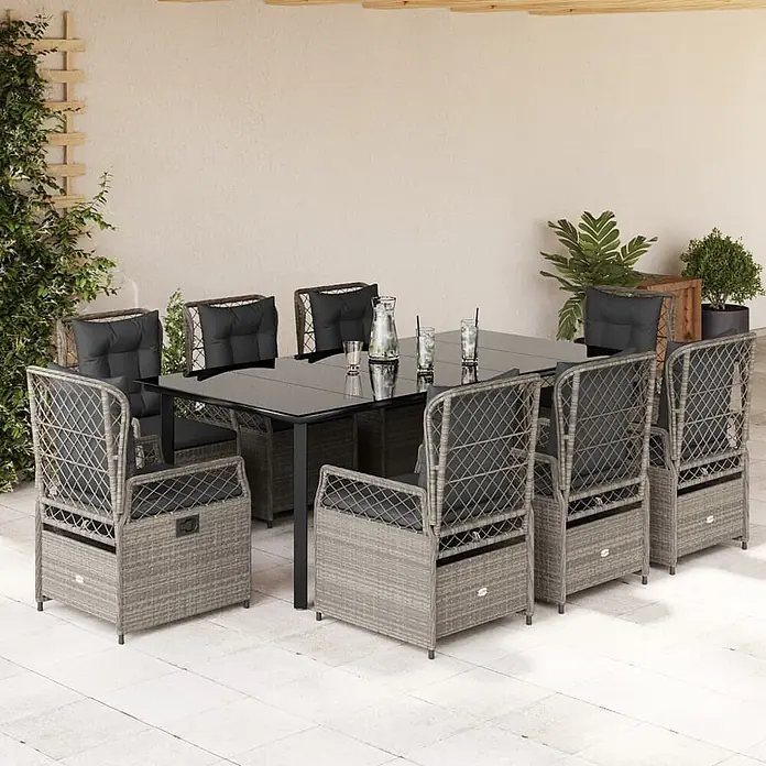 Maison exclusive gartenmöbel-set kunststoff grau 9-teilig online kaufen bei BAUHAUS
