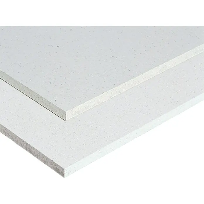 Fermacell Estrichelement - 1.500 x 500 x 25 mm - Nahaufnahme von zwei weißen Fermacell-Platten, ideal für den Innenausbau und Trockenbau.