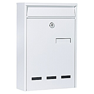 Portaferm Wandbrievenbus PM 11 (l x b x h: 7,5 x 21,5 x 31,5 cm, Wit, Staal, Kijkvenster)