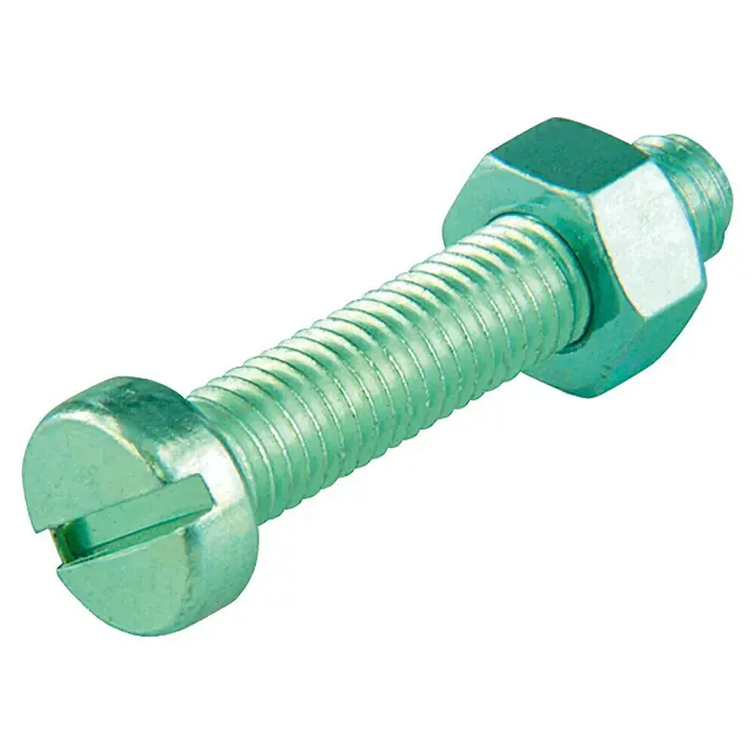 Stabilit Zylinderschraube VZØ x L: 3 x 10 mm, 26 Stk., Verzinkt - Schraube mit Schlitzkopf und Mutter. Ideal für sichere Verbindungen im Handwerk und Heimwerkerbereich. Robust und vielseitig einsetzbar.