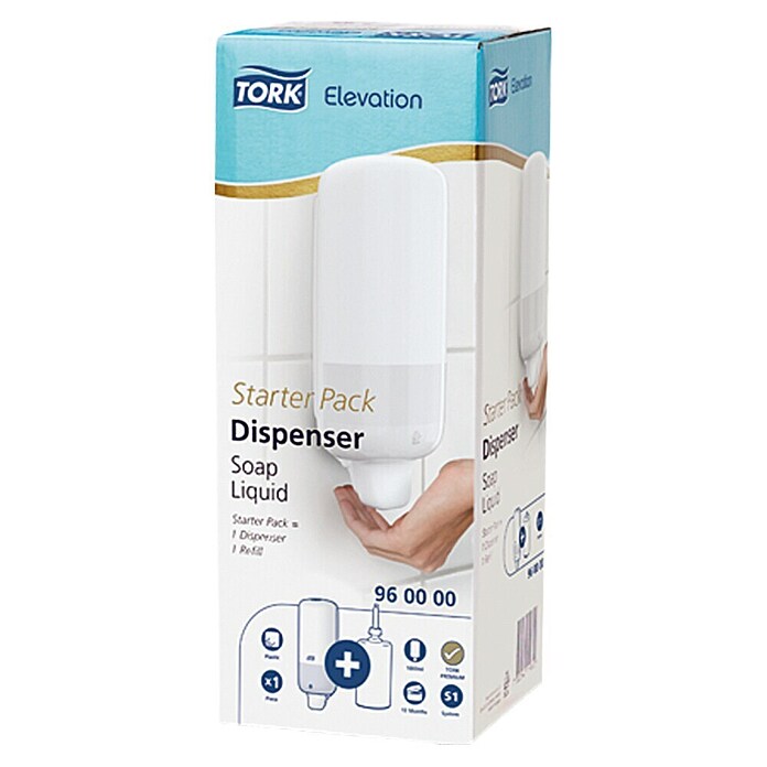 Tork Elevation Set dozatora za sapun s uloškom (1 l, Bijelo, Plastika)