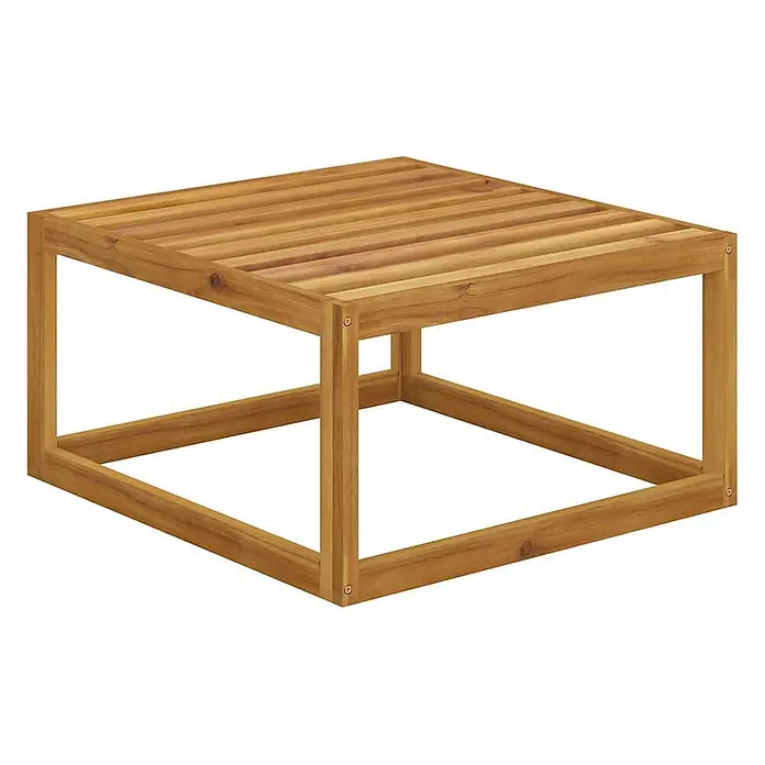Maison exclusive gartenmöbel-set berkel en rodenrijs holz grau 6-teilig -  - Quadratischer Gartentisch aus naturfarbenem, lattenförmigem Holz.