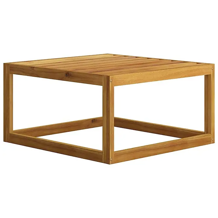 Maison exclusive gartenmöbel-set berkel en rodenrijs holz grau 6-teilig -  - Quadratischer Couchtisch aus Holz mit Lattenplatte und offenem Rahmen.