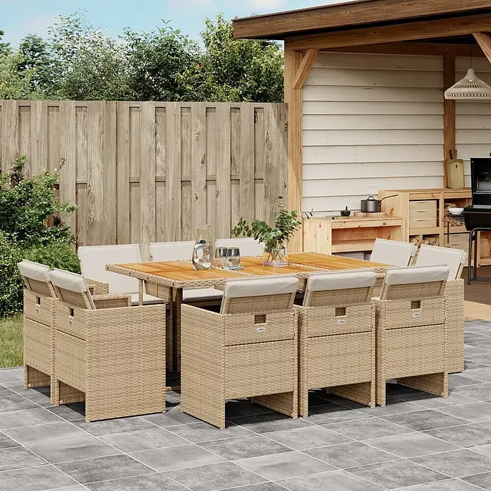 Maison exclusive gartenmöbel-set bonno kunststoff beige 7-teilig online kaufen bei BAUHAUS