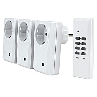 Voltomat Set de enchufes inalámbricos 3+1 (Blanco, 1.000 W)