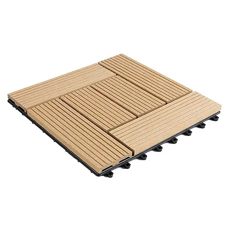 Floordirekt  Klickfliese WPC Classic 30 x 30 cm Teak