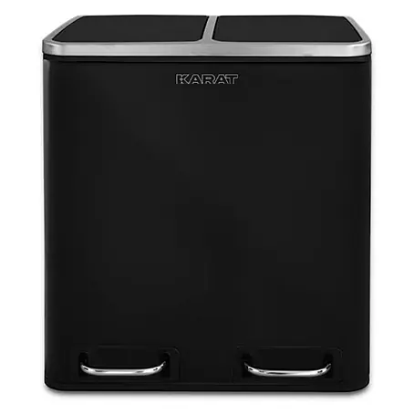 Floordirekt  Standard-Mülleimer Felix 2 x 30 L Schwarz
