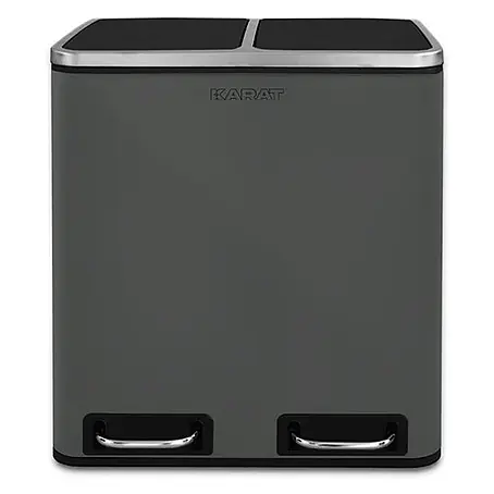 Floordirekt  Standard-Mülleimer Felix 2 x 30 L Anthrazit