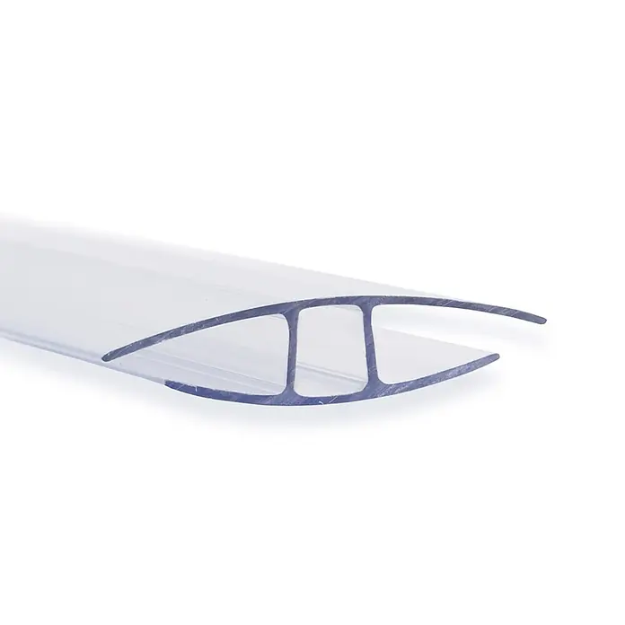 Floordirekt Verbinder Doppelstegplatten H-Profil 121 cm 4 mm -  - Klarer Polycarbonat H-Profil Verbinder für Paneele.