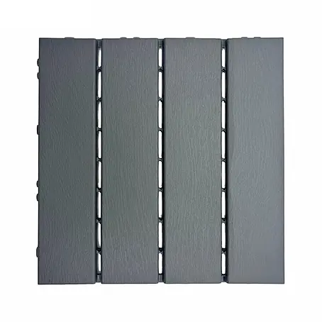 Floordirekt  Klickfliese Terrassenfliese Elyse 30 x 30 cm Polypropylen Klickfliese Grau