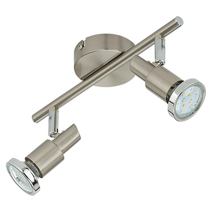 Tween Light Regleta LED (2 luces, Potencia máx.: 6 W, Níquel mate, GU10)