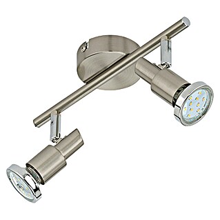 Tween Light Regleta LED (3 W, L x An x Al: 275 x 80 x 120 mm, Níquel mate, Número de bombillas: 2 ud.)