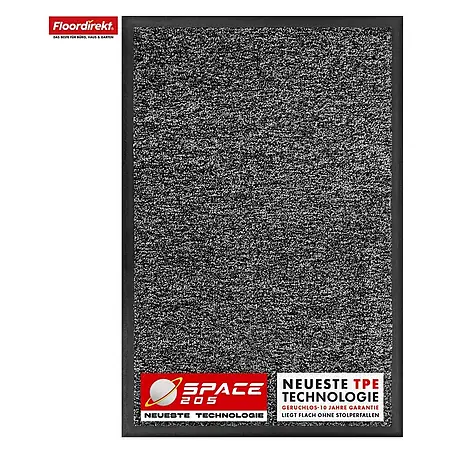 Floordirekt  Fußmatte Space 205 - Rutschfeste Türmatte - Anthrazit - 200 x 300 cm
