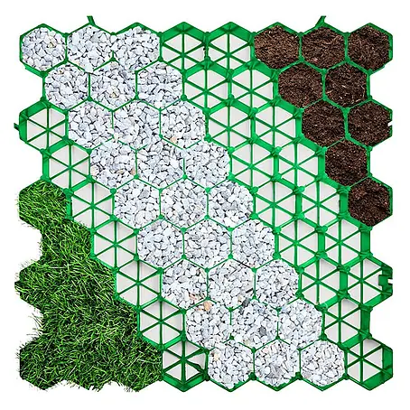 Floordirekt  Rasengitterstein Grün - 50 x 50 cm - Paddockplatte