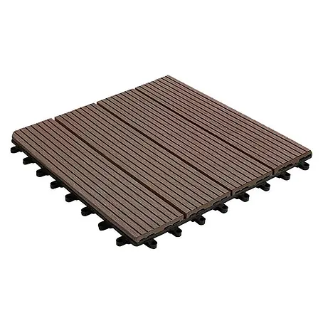 Floordirekt  Klickfliese WPC Royal 30 x 30 cm Dunkelbraun