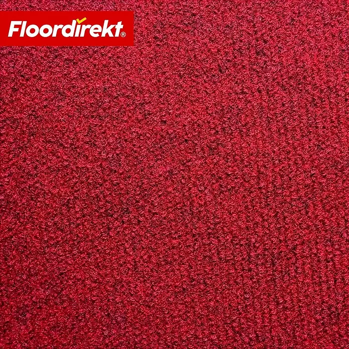 Floordirekt Teppichboden Meterware Malta - aus Nadelvlies - mit Schaumrücken - Dunkelrot - 200 x 100 cm - Nadelfilz, Polypropylen, Rot - Rote, strukturierte Floordirekt Fußmatte.