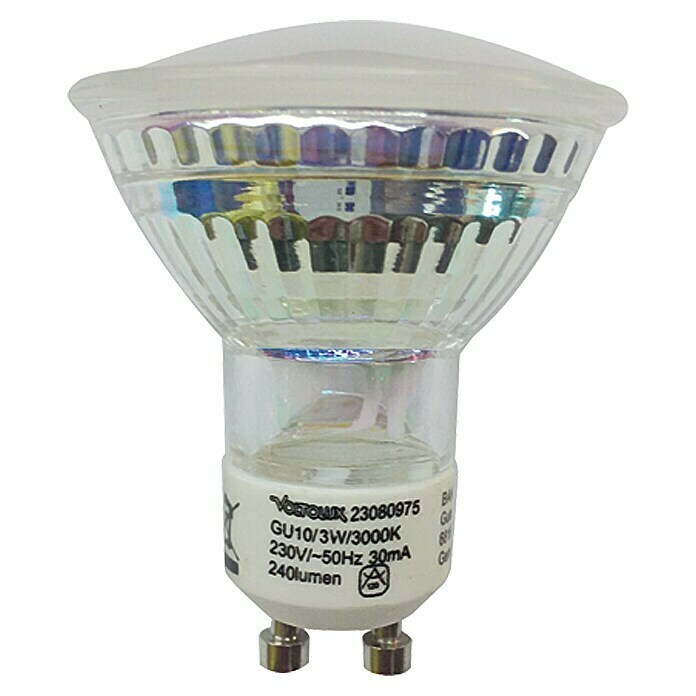 Voltolux Bombilla reflectora LED (3 W, GU10, Mate, 2 uds., Clase de eficiencia energética: A+)