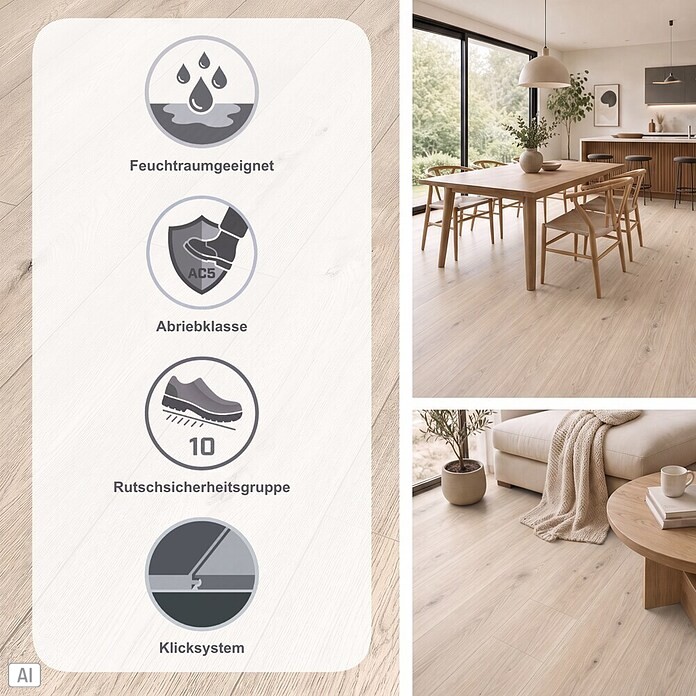 Classen Designboden Pro Nature (Lagan, Landhausdiele, 1 290 x 203 x 4 mm) | BAUHAUS