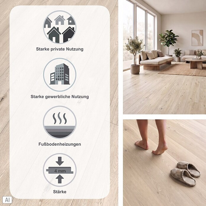 Classen Designboden Pro Nature (Lagan, Landhausdiele, 1 290 x 203 x 4 mm) | BAUHAUS