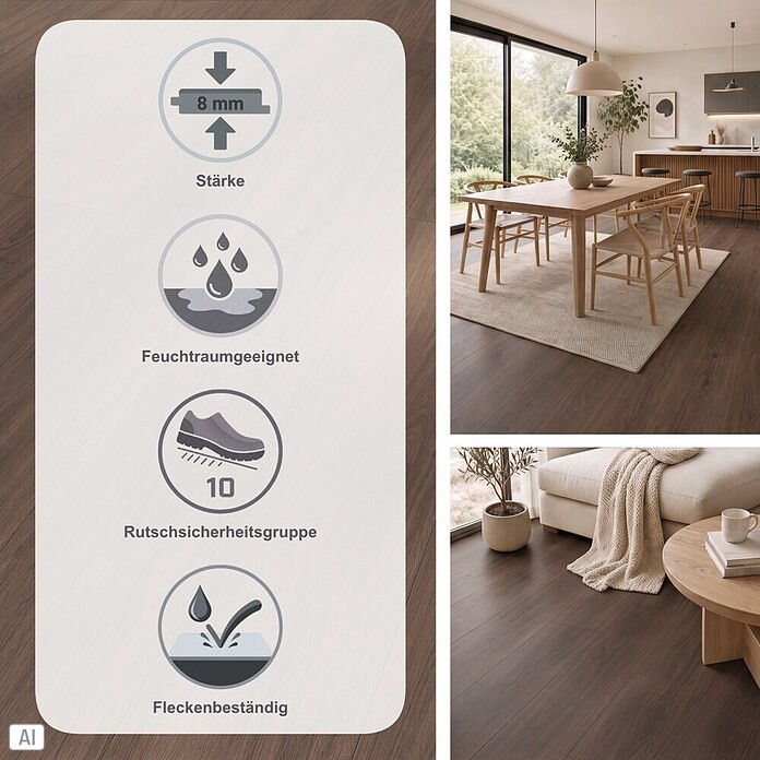 Parador Designboden Modular One (Eiche Artemis kaffeebraun, 1 285 x 194 x 8 mm) | BAUHAUS
