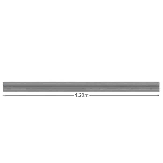 Floordirekt Treppenkantenprofil Michigan 120 cm Grau - Kunststoff, Grau - Graues Flachprofil, 1,20m lang.