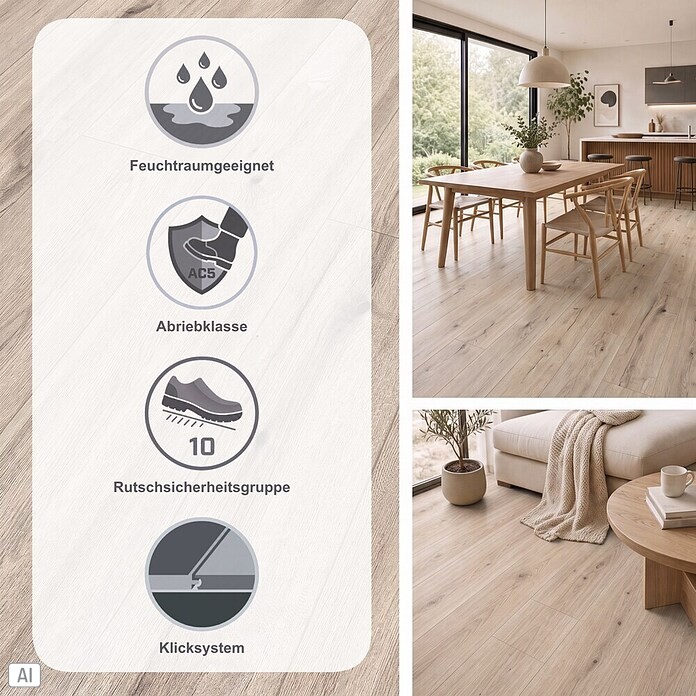 Classen Designboden Pro Nature (Taraza, Landhausdiele, 1 290 x 246 x 4 mm) | BAUHAUS