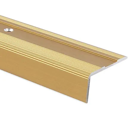 Floordirekt Stufenkantenprofil Glory L-Form Gold 100x3,6x1,7 cm Vorgebohrt
