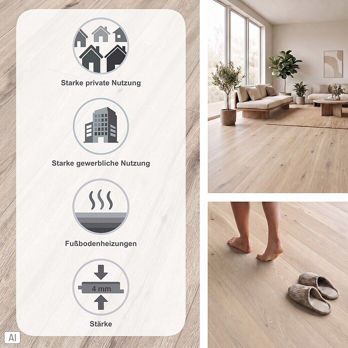 Classen Designboden Pro Nature (Taraza, Landhausdiele, 1 290 x 246 x 4 mm) | BAUHAUS