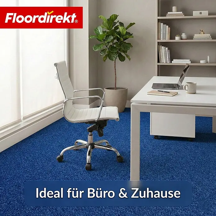 Floordirekt Teppichboden Meterware Malta - aus Nadelvlies - mit Schaumrücken - Dunkelblau