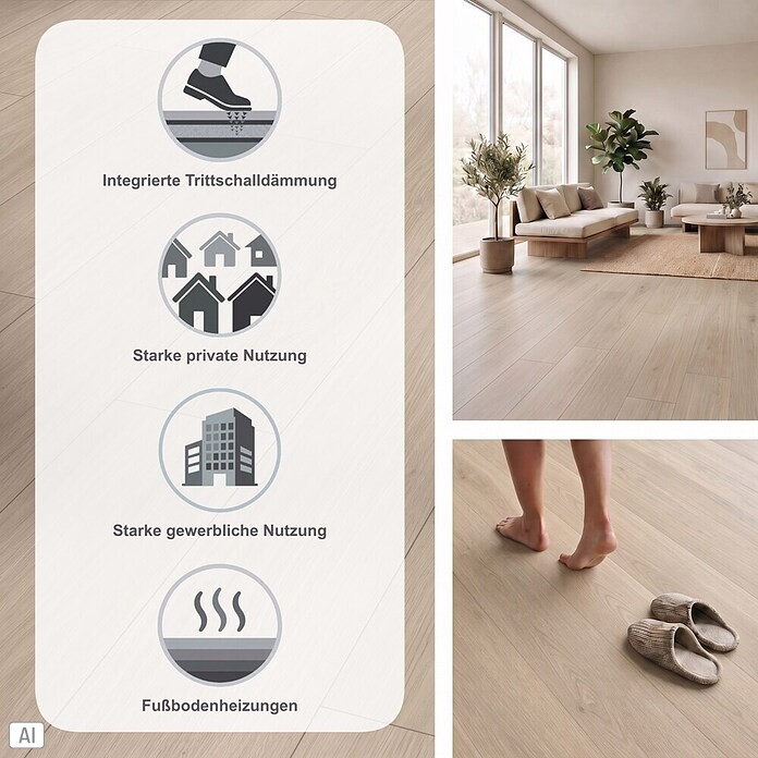 Parador Designboden Modular One (Eiche Artemis pearl, 1 285 x 194 x 8 mm) | BAUHAUS
