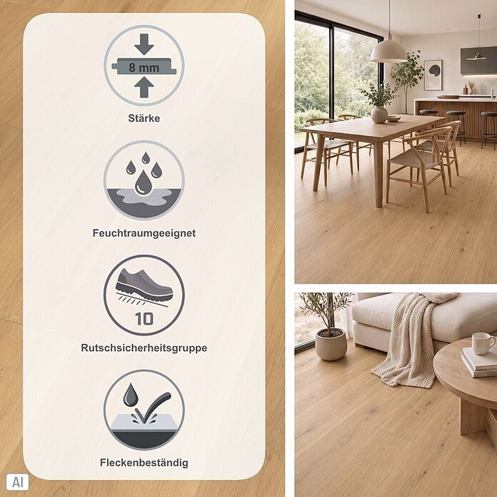 Parador Designboden Modular One (Eiche Spirit natur, 1 285 x 194 x 8 mm) | BAUHAUS