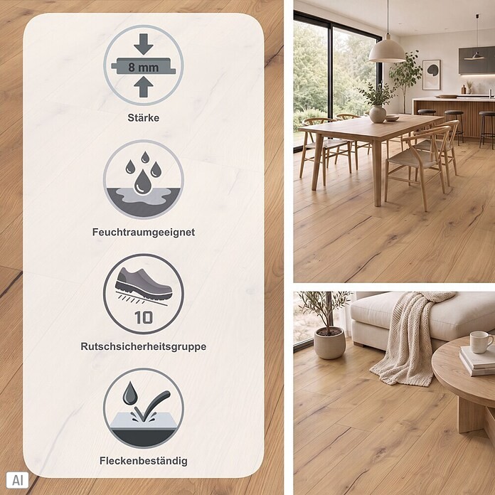 Parador Designboden Modular One (Eiche Helios natur, 1 285 x 194 x 8 mm) | BAUHAUS