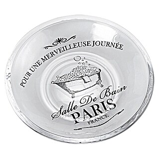 Venus Paris Zeepschaal (Glas, Transparant/Zwart)