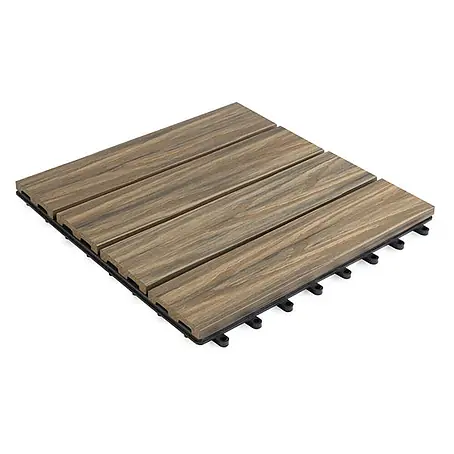 Floordirekt  Klickfliese WPC Classic 30 x 30 cm Mix Teak