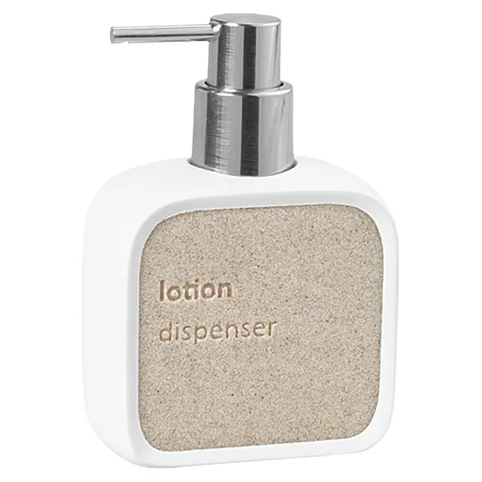 Venus Nara Dispensador de jabón - L x An x Al: 5 x 10 x 14 cm, Plástico, Gris - Un elegante dispensador de loción con un diseño moderno que mejorará cualquier baño con su aspecto elegante.