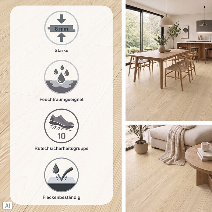 Parador Designboden Modular One (Lärche Apollo natur, 1 285 x 194 x 8 mm) | BAUHAUS