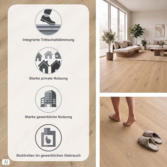Living by Haro Hydrostar Designboden (Eiche Lucca puro, Landhausdiele, 1 282 x 235 x 6,5 mm) | BAUHAUS