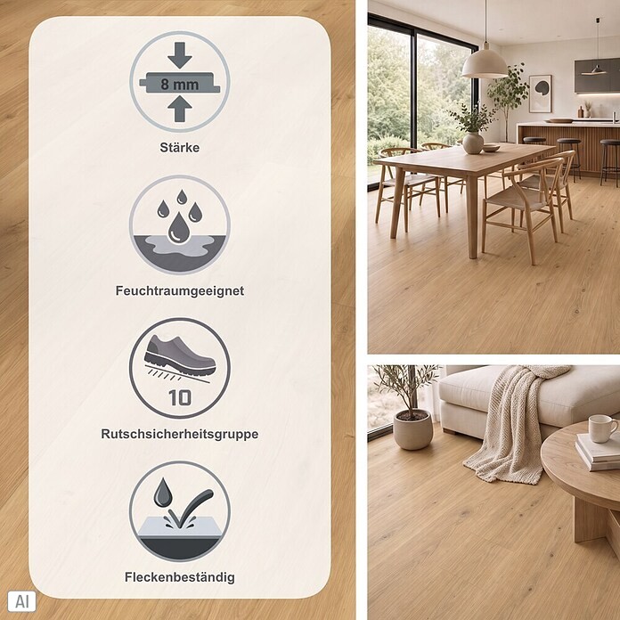 Parador Designboden Modular One (Eiche Parma natur, Schlossdiele, 2 200 x 235 x 8 mm) | BAUHAUS