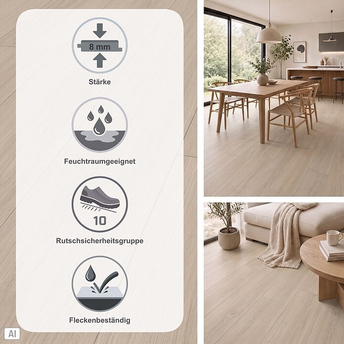 Parador Designboden Modular One (Eiche Artemis pearl, Schlossdiele, 2 200 x 235 x 8 mm) | BAUHAUS