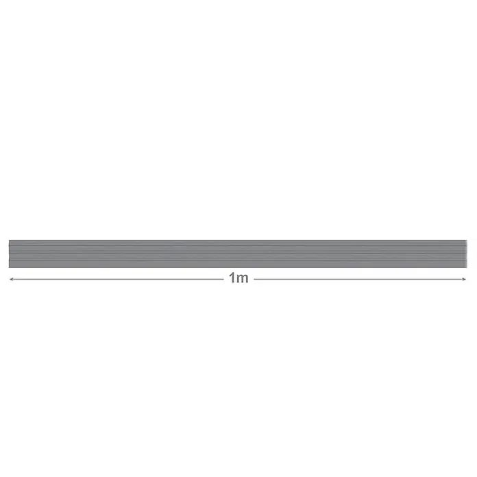 Floordirekt Stufenkantenprofil Toronto - Grau - 100 x 4 x 2,5 cm -  - Graues 1m langes Flachprofil.