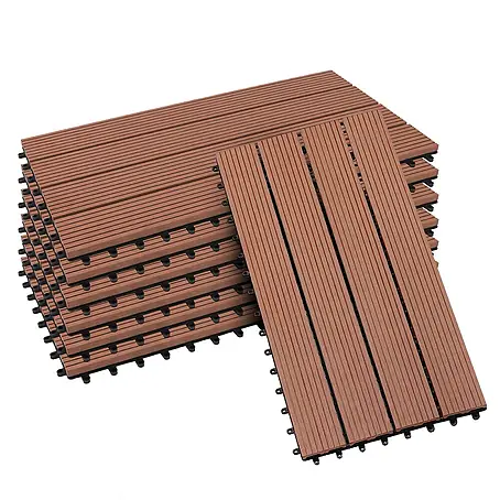 Floordirekt  Klickfliese WPC Royal 30 x 60 cm Hellbraun 6er-Set