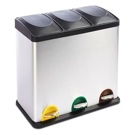 Floordirekt  Standard-Mülleimer Brandon 3 x 18 L