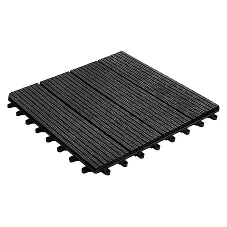 Floordirekt  Klickfliese WPC Royal 30 x 30 cm Anthrazit