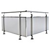 Treba Frewa Geländerset AF4 (Bodenmontage, Aluminium, Material Füllung: Acrylglas satiniert, Länge: 1.500 mm)